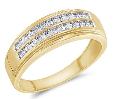 Mens gold wedding rings amazon