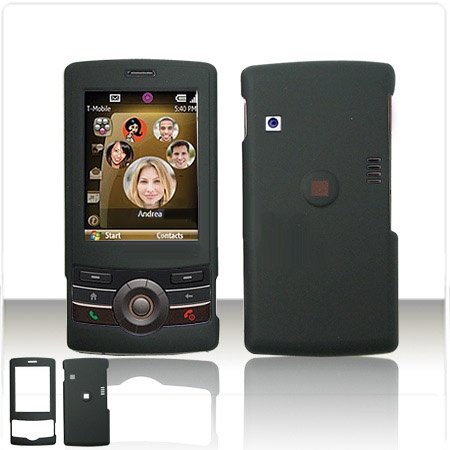 HTC Shadow Cell Phone Black Rubber Feel Protective Case Faceplate Cover