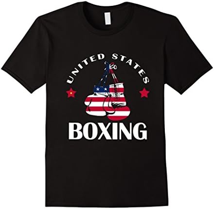 Men's United States Boxing T-Shirt USA Boxer's Tee Medium Black