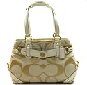 AUTHENTIC COACH SIGNATURE CARLY CARRYALL 13237 (Khaki/Parchment)