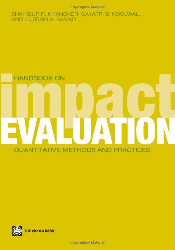Handbook on Impact Evaluation: Quantitative Methods and Practices (World Bank Training Series)