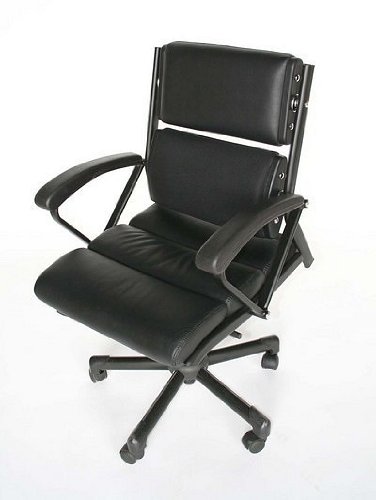 Modern Black Steel Frame Leather/Fabric Office Chair