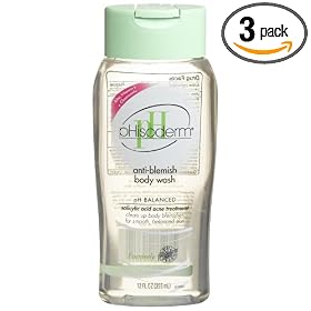 Phisoderm Anti-Blemish Body Wash, 12-Ounce Bottles (Pack of 3)