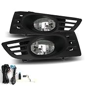 Amazon.com: 03-05 Honda Accord 2Dr OEM Style Clear Fog Lights Kit: Automotive