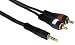 DURAGADGET Pure HQ OFC 3.5mm Stereo Jack to 2 RCA Phono Plugs Cable Gold 2m for Samsung YP-U2 YP-U3 YP-Z5A