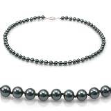 Genuine Swarovski Crystal Pearl Necklace - Tahitian (6mm)