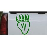 6in X 4.1in Dark Green -- Tribal Indian Bear Claw Western Car Window Wall Laptop... by Rad Dezigns