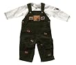 Good Lad Newborn Boy Olive Corduroy Overall Set
