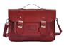 Eozy 34*27*10cm Serviette porte-documents �l�gante-Sac bandouli�re Besace gibeci�re Vintage -Cartable sacoche � boucle mode -Sac � main en simili-cuir pour Femme Homme Coll�ge Business Shopping etc-Rouge