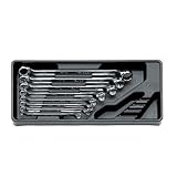 メガネレンチセット 8本組 M508 樹脂トレイ付/両口レンチ/めがねレンチ【KTC】