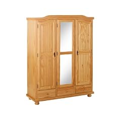 Link 30500630 Kleiderschrank "Davos" 3trg, 3 Schubl. mit Spiegel