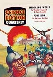 12 X 18 Stretched Canvas Poster Science Fiction Quarterly: Spaceship Attack on Medieval Fortress