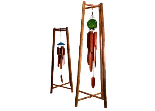 Asli Arts Med 48 Inch Trellis Chime Hanger, Bamboo