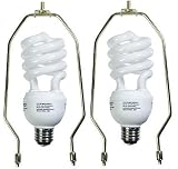 3-way Energy Saving CFL 26W Light Bulb 3000K - with Lamp Harp - Pack of 2