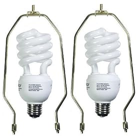 3-way Energy Saving Compact Fluorescent CFL Light Bulb with Upgrade Harp - Pack of 2 by ALZO Digital