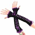Living Dead Souls Armstulpen LOLITA black/purple