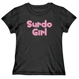 T-Shirt Woman Dark Silver  Surdo Girl  Instruments