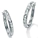 Diamond Platinum Over Sterling Silver Earring