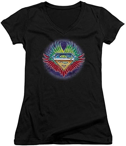 SUPERMAN/DON'T STOP BELIEVING - JUNIOR V-NECK - BLACK - XL