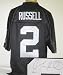 Jamarcus Russell Autographed/Hand Signed Oakland Raiders Black Reebok EQT Jersey