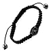 Tibetan Black Skull Bead Macrame Bracelet