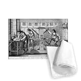 French printing press, 1642 (engraving) by.. - Tea Towel 100% Cotton - Art247 - Tea Towel - 46x70cm