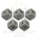 Q-Workshop: Five d6 Dice - Battle Dice- WW II D6 United Kingdom (Gray & Black)