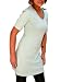YogaColors Fine Jersey Short Sleeve Crew Neck T-Shirt Dress RSA2314, X-Large, Ash Grey Sea Foam