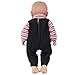 Rifi High Simulation Baby Doll's Clothes Denim Pants Red Stripes 14 to 16 inches Dolls