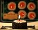 Sushi Natural Beeswax Candles boxed set of 6 - red