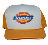 Vintage Dickies Logo Trucker Mesh Hat - Yellow / White