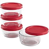 Pyrex Simply Store 8-Piece Glass Food Storage Set (4 vessels and 4 lids)