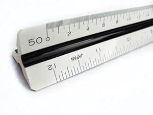 Amazon.com : 12" Triangular Scale Ruler Engineer 1:10, 1:20, 1:30, 1:40 ...