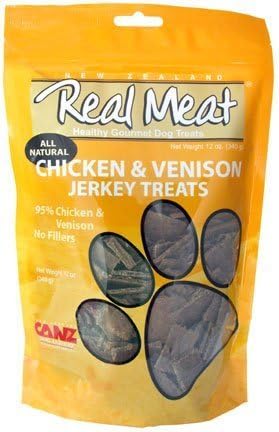 Real Meat Chicken &amp; Venison Jerky Dog Treats - 2 Pack