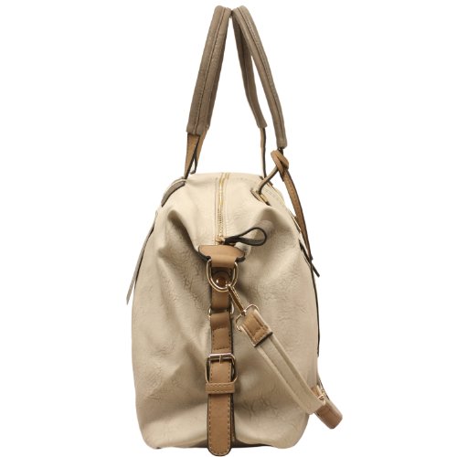 ACACIA Grey Everyday Large Top Double Handle Shopper Hobo Satchel Office Tote Shoulder Bag Handbag Purse