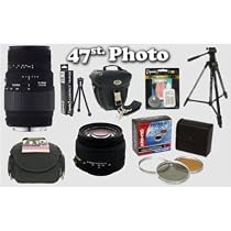 Sigma 70-300mm & 28-70mm DG Lens Set + Pro Accessory Kit for Canon EOS 50D, 40D, 30D, 20D