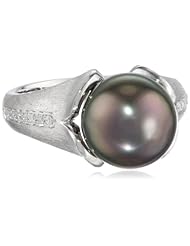 TARA Pearls Black Ring, Size 7