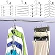Organize It All 0302-B Chrome 5 Tier Swing Arm Slack Rack Hanger