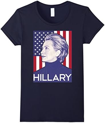 Women's Hillary Clinton 2016 T-shirt, Hillary For President Shirt Medium Navy