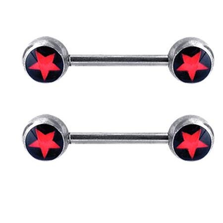 Body Accentz™ Nipple Ring Bars Star Body Jewelry 