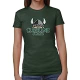 NCAA Cleveland State Vikings Ladies Distressed Primary Junior's Tri-Blend T-Shirt - Green