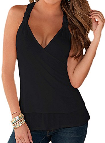 PinupArt Women's Lace Back Wrap Halter Top