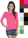 American Apparel Womens Sheer Jersey 3/4 Sleeve Boat Neck T-shirt - Tee