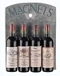 4 WINE bottle MAGNETS refrigerator KITCHEN decor