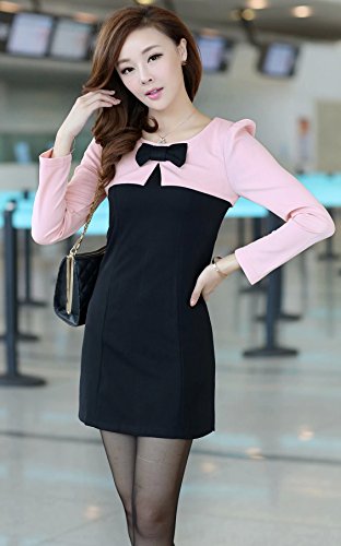 ワンピース ミニ タイト スイート 長袖 リボン カジュアル チュニック セクシー フレア ２次会 エレガンス 花柄 美脚 デート パーティ 秋物 冬物 可愛いスカーフ付き R178