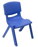 Stacking Chair - 10 1/2 Inch Blue Plastic Stack Chair - YU-YCX-003-BLUE-GG