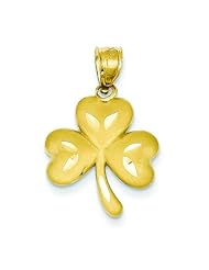 14K Gold Shamrock Charm Irish Religious FindingKing