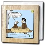 Rich Diesslins Funny General Cartoons - Bald Eagle Wig - Youre not Fooling Anybody - Tile Napkin Holders