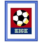 GAME ON Soccer framed print (med blue) by Olive Kids