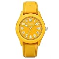 Fossil Damen-Quarzuhr Trend Silikonband gelb JR1299